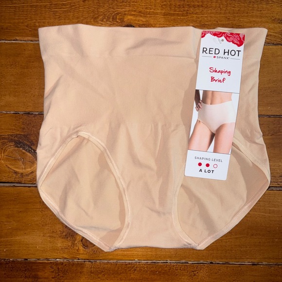 Red Hot by Spanx Other - Red Hot by Spanx Shaping Brief Womens Small Nude High Waist Seamless Slimming